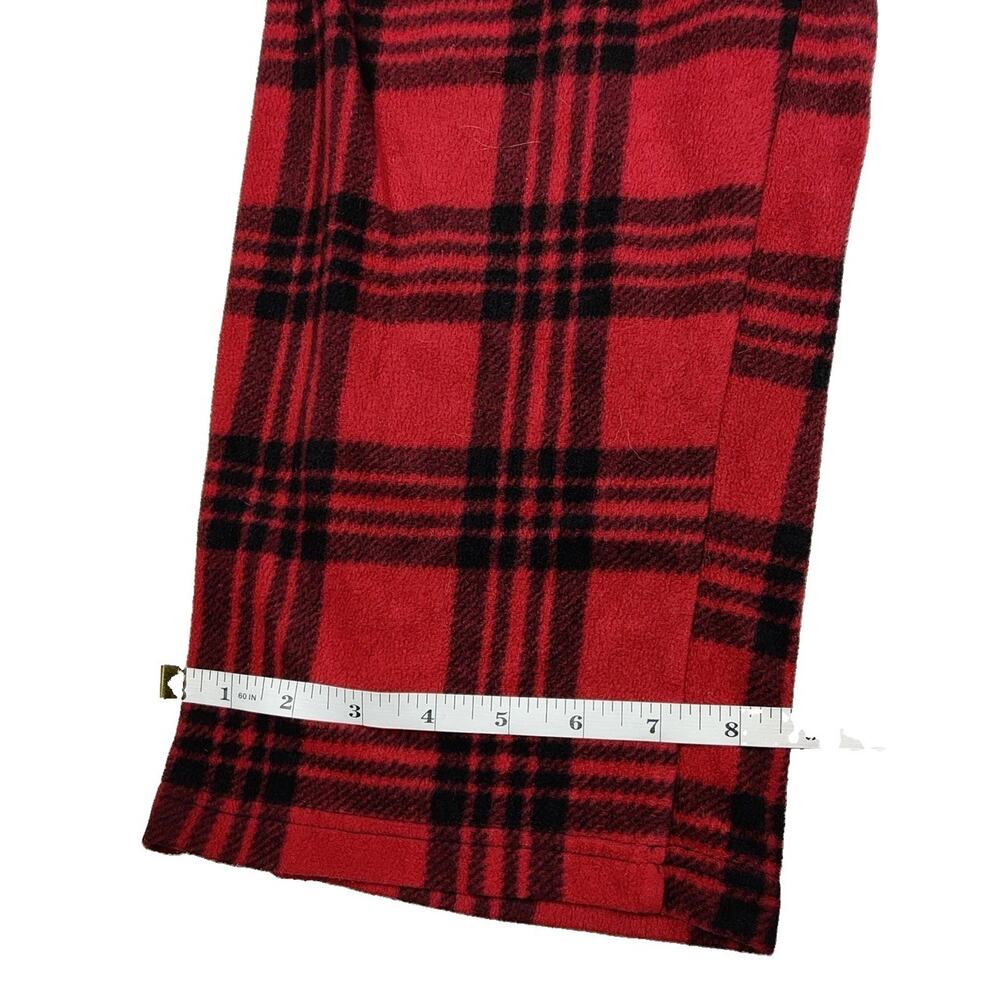 Hanes Pajama Pants Mens 2XL Red Plaid Flannel 100% Polyester Lounge Drawstring - Picture 7 of 8